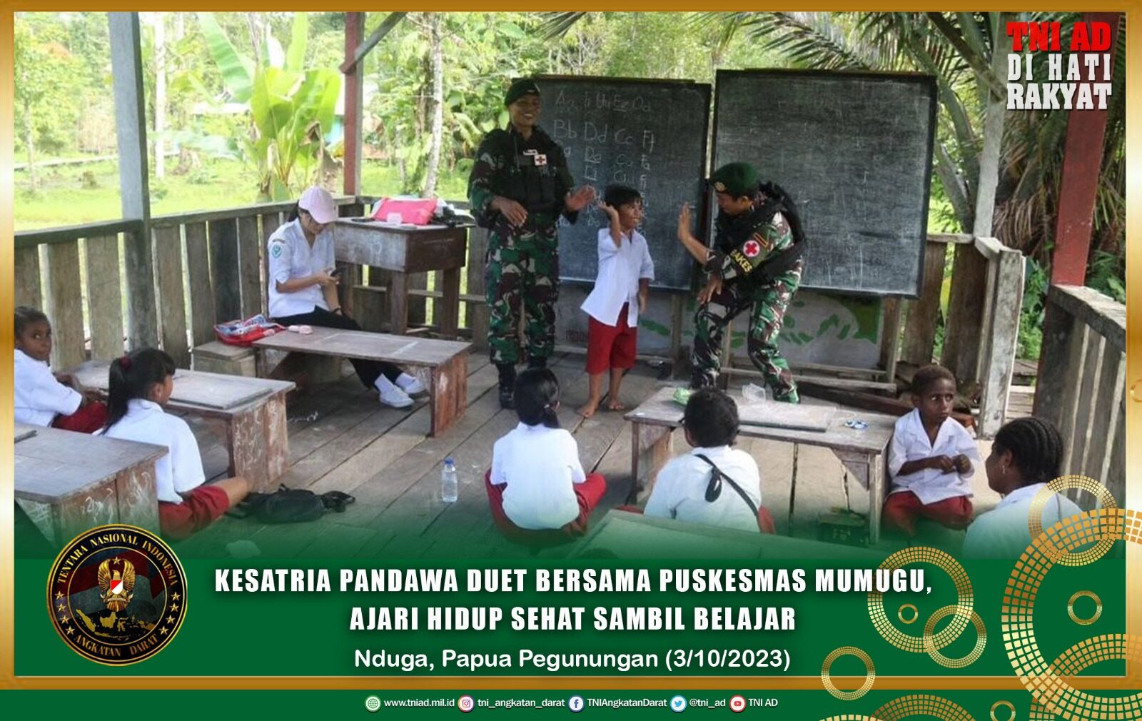 Kesatria Pandawa Duet Bersama Puskesmas Mumugu, Ajari Hidup Sehat Sambil Belajar