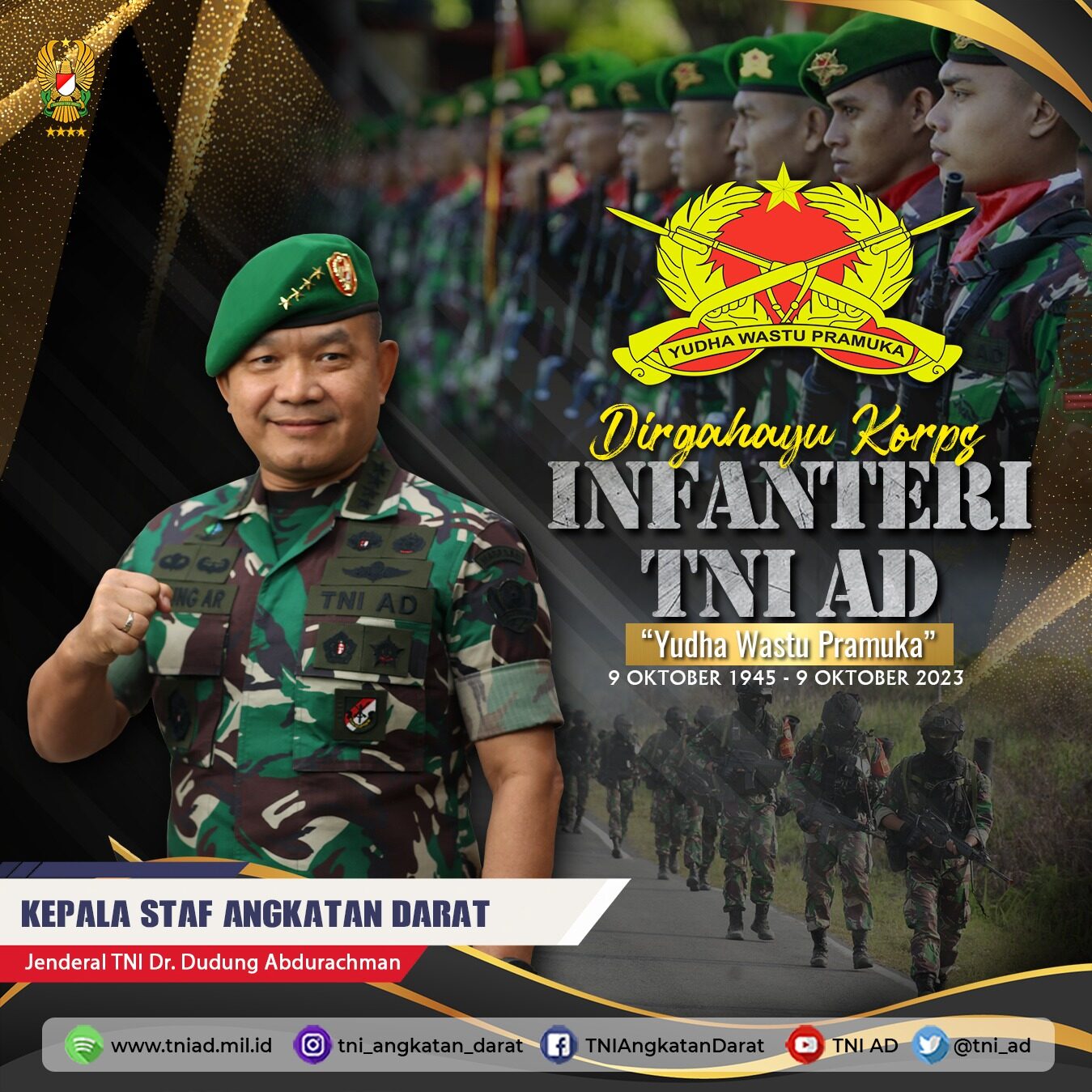 Dirgahayu Korps Infanteri TNI AD