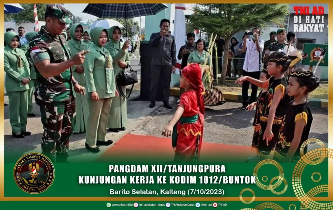 Pangdam XII/Tanjungpura Kunjungan Kerja ke Kodim 1012/Buntok