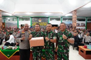 Bahas Sinergi Jelang Pemilu, Pangdam Cenderawasih Beri Pengarahan Personel TNI Polri di Jayawijaya