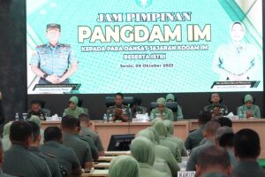 Pangdam IM Gelar Acara Tatap Muka Dengan Para Komandan Satuan Beserta Isteri Jajaran Kodam Iskandar Muda