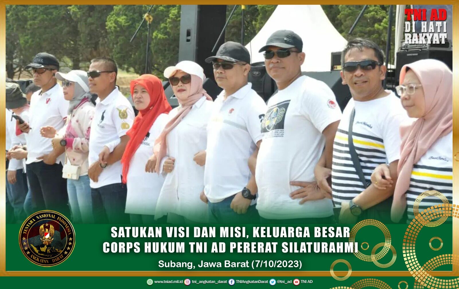 Satukan Visi dan Misi, Keluarga Besar Korps Hukum TNI Angkatan Darat Pererat Silaturahmi