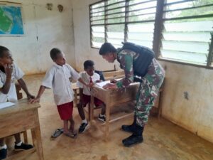 Tingkatkan Mutu Pendidikan di Distrik Terpencil, Satgas Pamtas Yonif 111/KB Siapkan Tenaga Pendidik