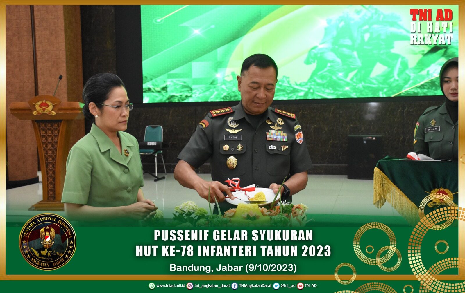 Pussenif Gelar Syukuran HUT ke-78 Infanteri Tahun 2023