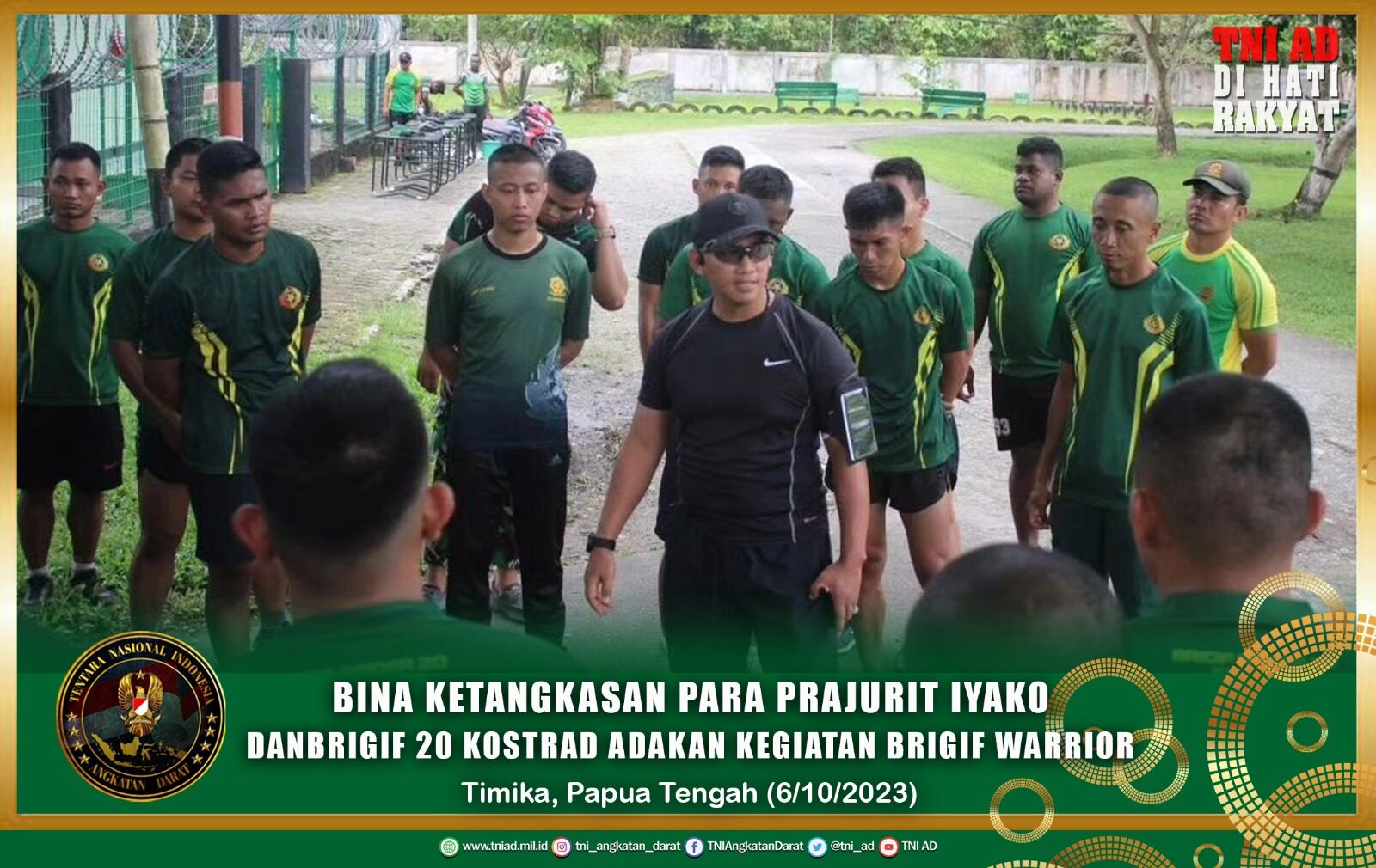 Bina Ketangkasan Para Prajurit Iyako Danbrigif 20 Kostrad adakan Kegiatan Brigif Warrior