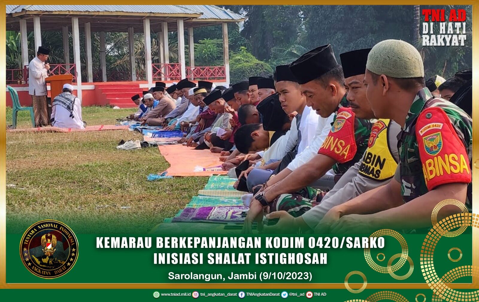 Kemarau Berkepanjangan Kodim 0420/Sarko Inisiasi Shalat Istighosah