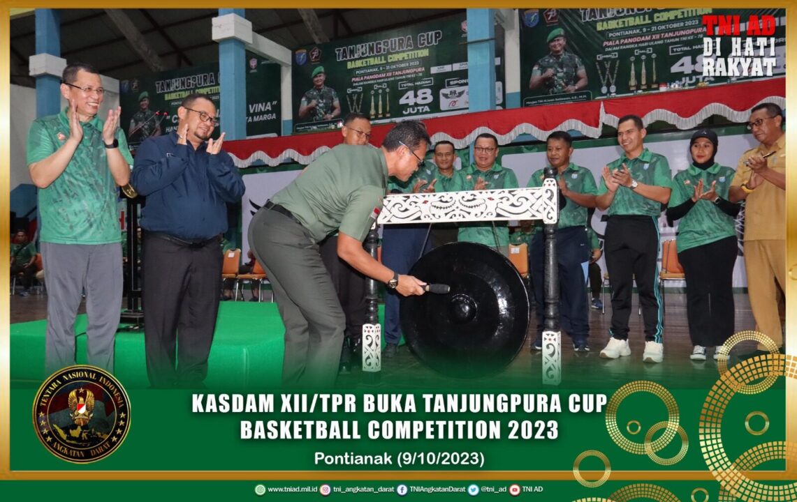 Kasdam XII/Tpr Buka Tanjungpura Cup Basketball Competition 2023
