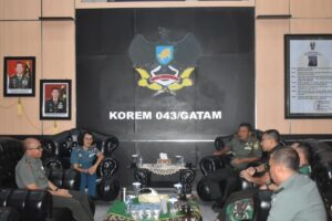 Danrem 043/Gatam Terima Audiensi Ka Dilmil I-04 dan Ka Otmil I-05 Palembang