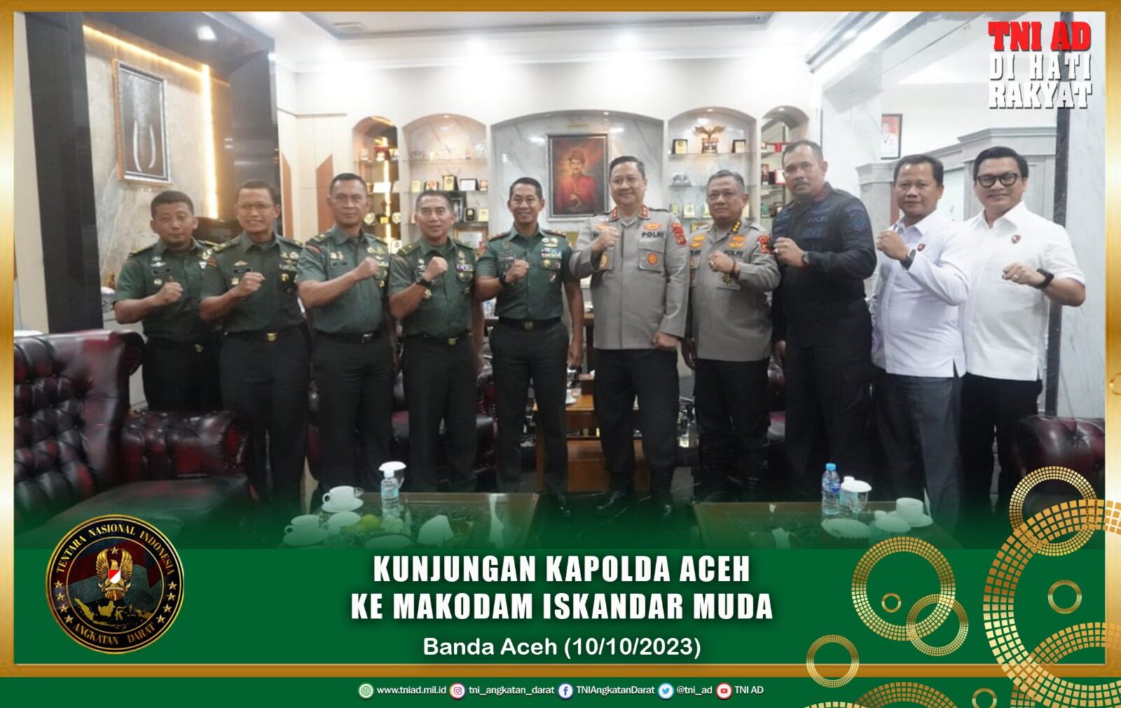 Kunjungan Kapolda Aceh ke Makodam Iskandar Muda