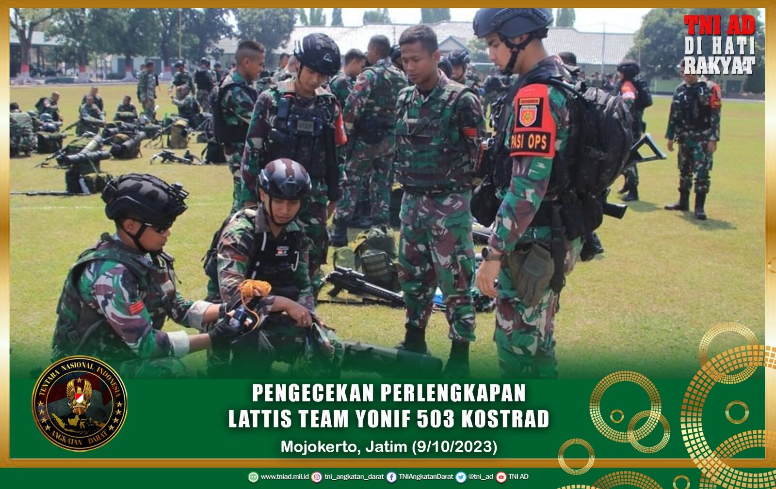 Pengecekan Perlengkapan Lattis Team Yonif 503 Kostrad