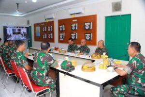 Yonif 754 Divif 3 Kostrad Terima Kunjungan Kerja Danpussenif