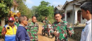 Komandan Kodim 0431/Bangka Barat Tinjau Lokasi Pembangunan Jalan