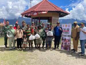 Satgas Yonif 330 Sukseskan Program Pemerintah, Gelar Program TNI AD Peduli Stunting