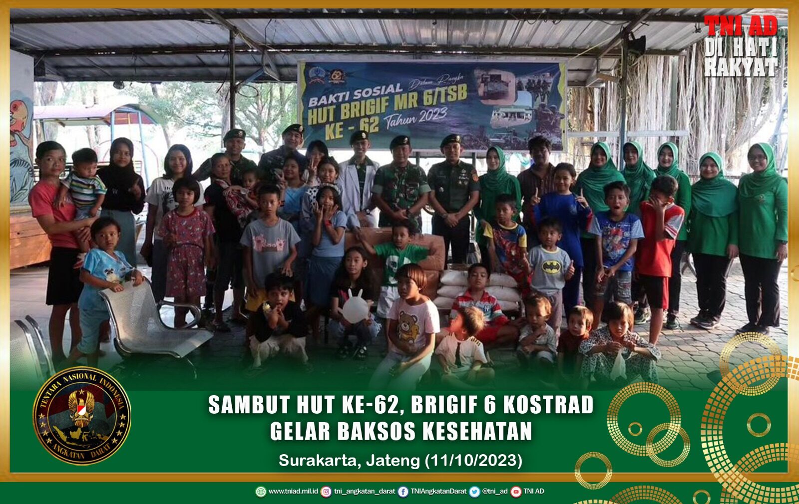 Sambut HUT Ke-62, Brigif 6 Kostrad Gelar Baksos Kesehatan