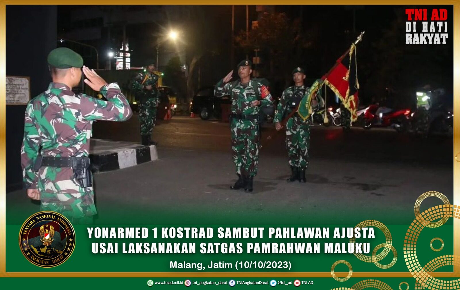 Yonarmed 1 Kostrad Sambut Pahlawan Ajusta Usai Laksanakan Satgas Pamrahwan Maluku