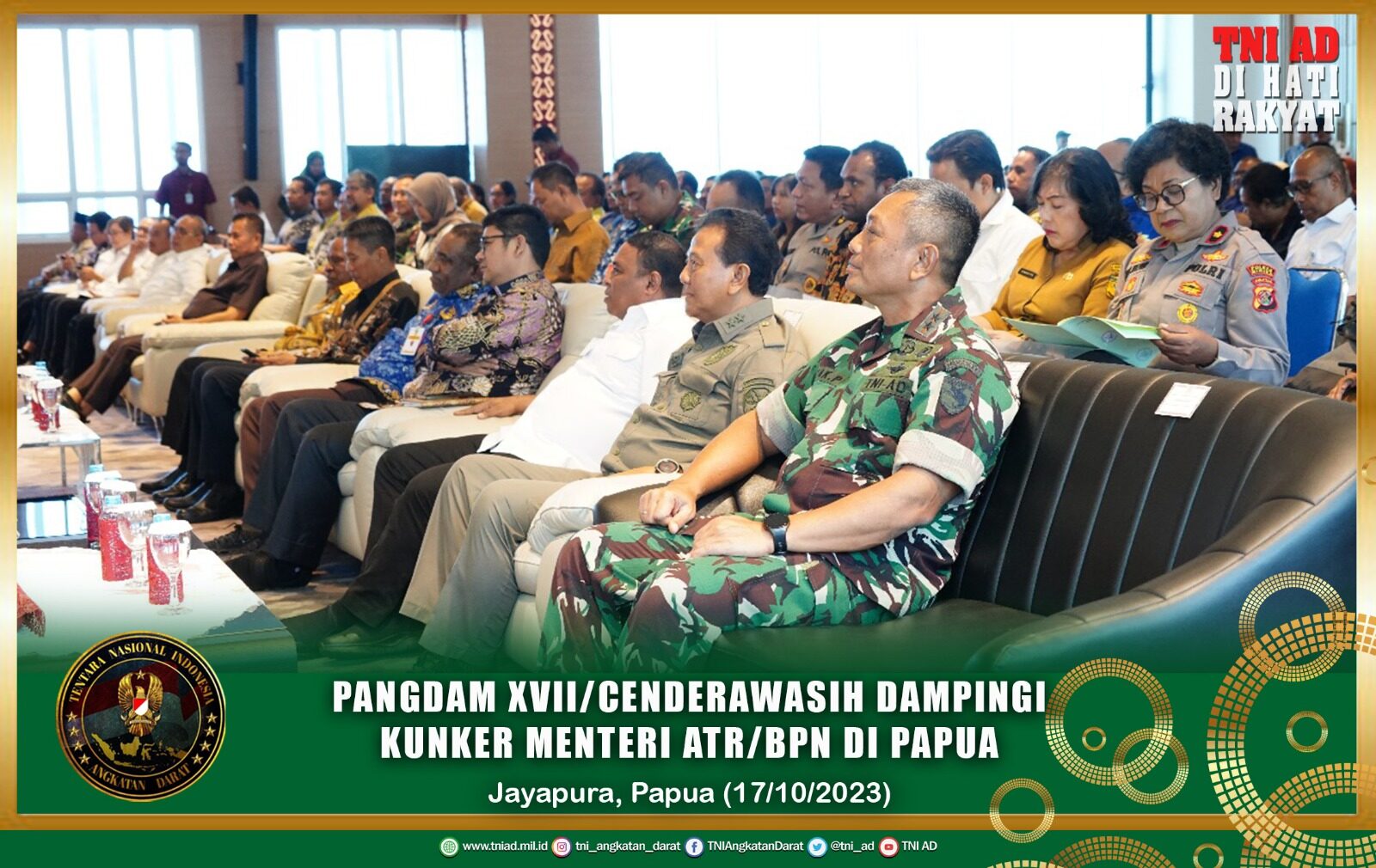 Pangdam XVII/Cenderawasih Dampingi Kunker Menteri ATR/BPN di Papua