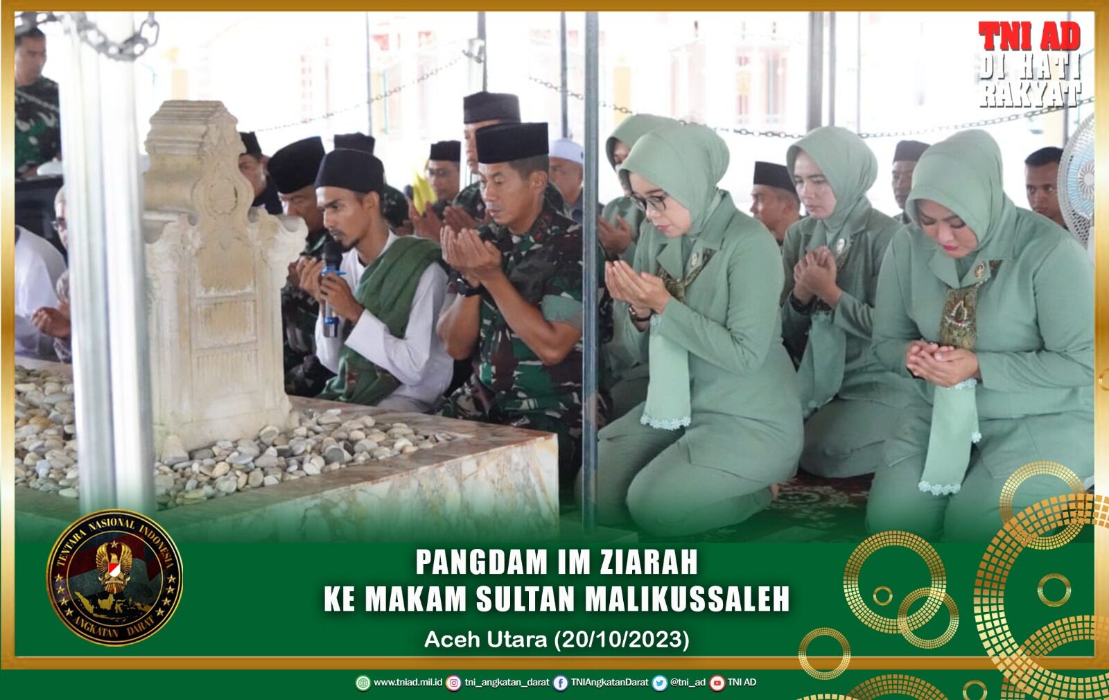 Pangdam IM Ziarah ke Makam Sultan Malikussaleh