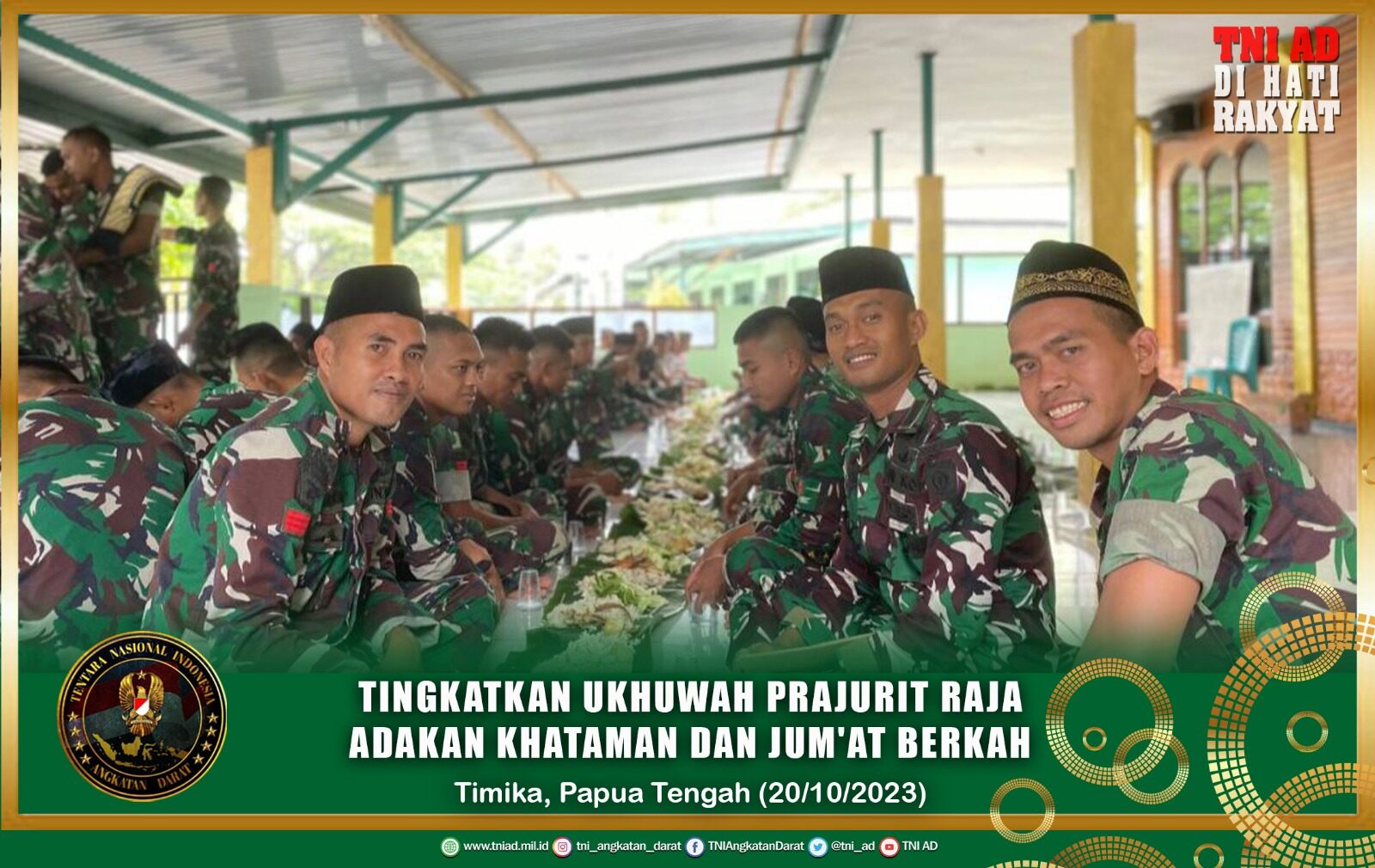 Tingkatkan Ukhuwah Prajurit Raja Adakan Khataman dan Jum'at Berkah