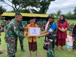 Usai Latihan, Yonif 113/JS Gelar Baksos dan Karya Bakti