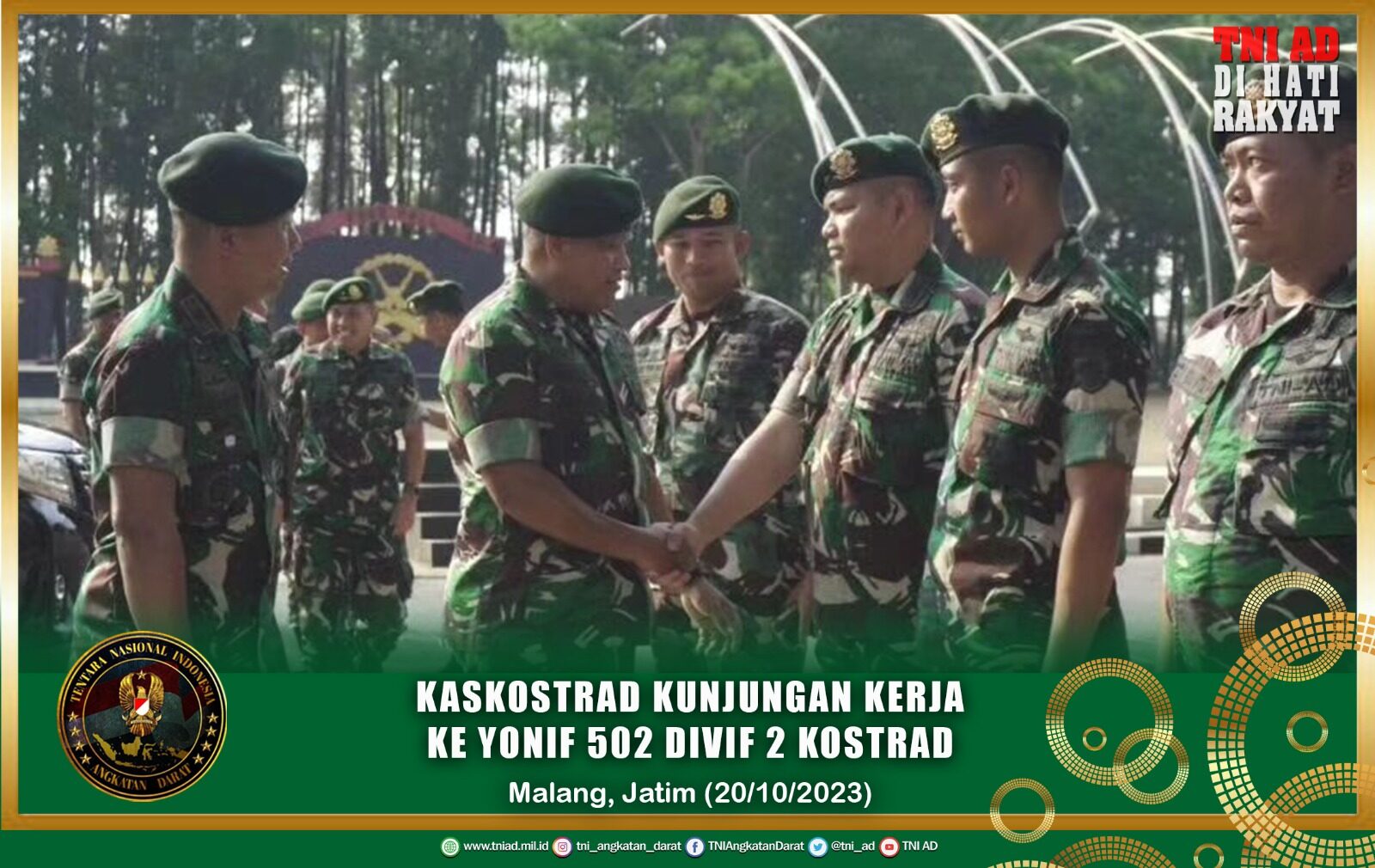 Kaskostrad Kunjungan Kerja ke Yonif 502 Divif 2 Kostrad