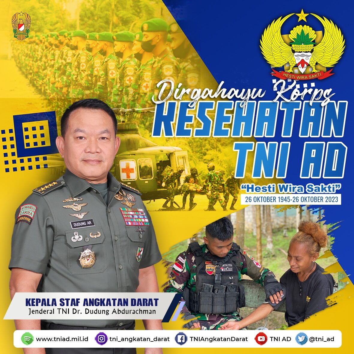 Dirgahayu Korps Kesehatan TNI AD