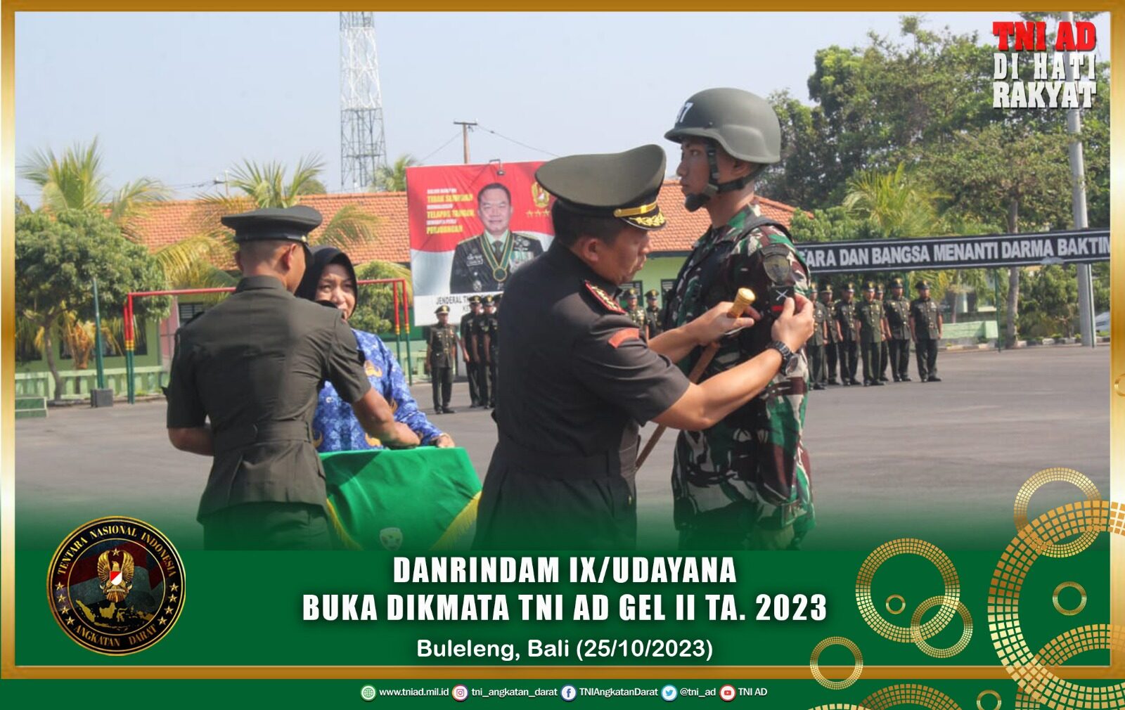 Danrindam IX/Udayana Buka Dikmata TNI AD Gel II TA. 2023