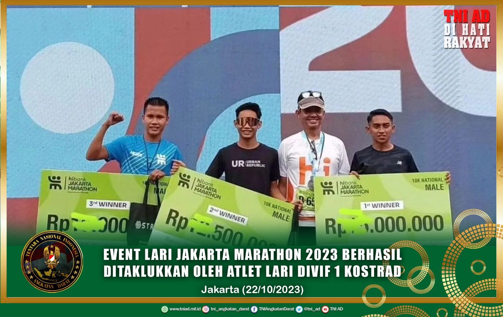 Event Lari Jakarta Marathon 2023 Berhasil Ditaklukkan oleh Atlet Lari Divif 1 Kostrad