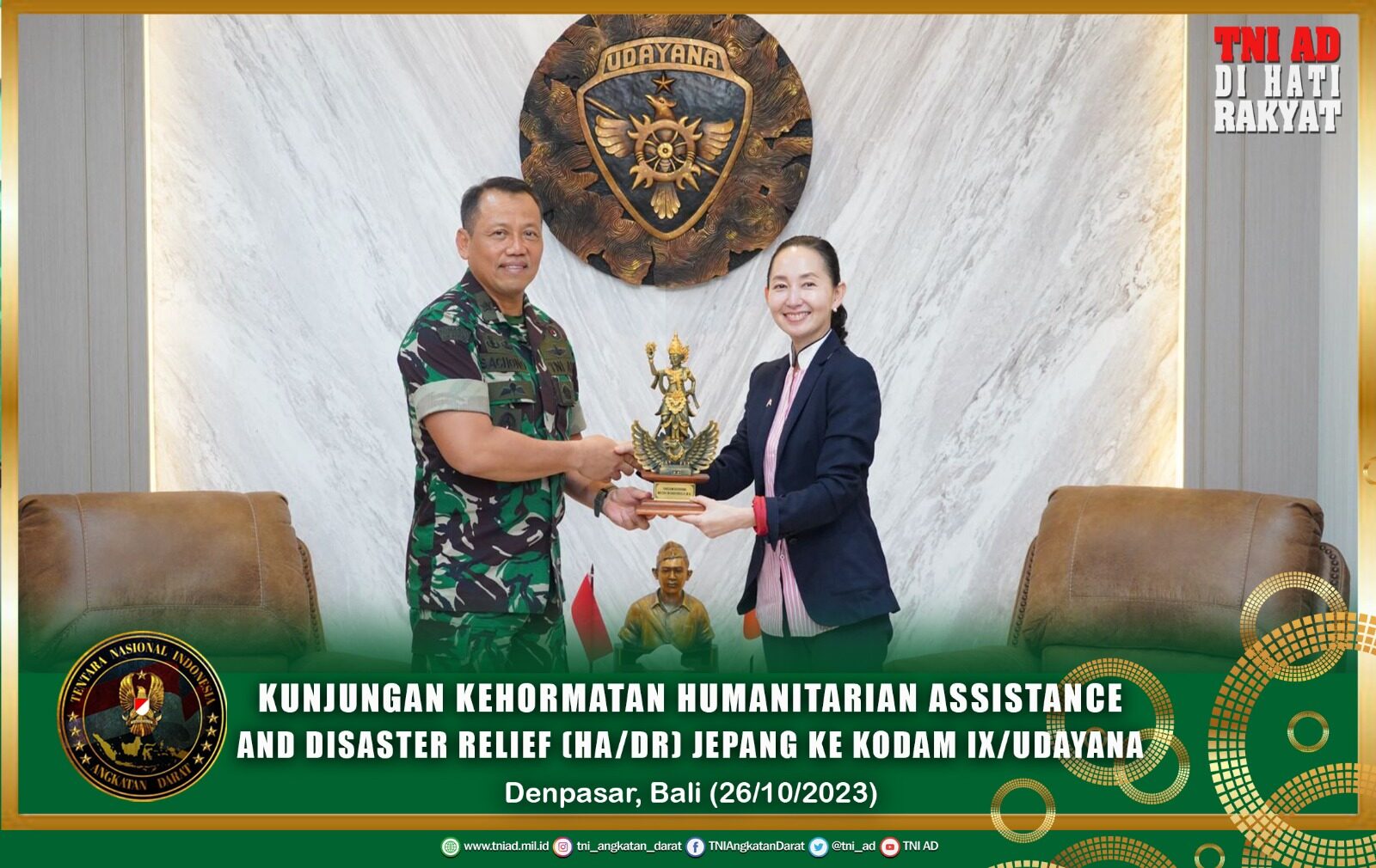 Kunjungan Kehormatan Humanitarian Assistance and Disaster Relief (HA/DR) Jepang ke Kodam IX/Udayana