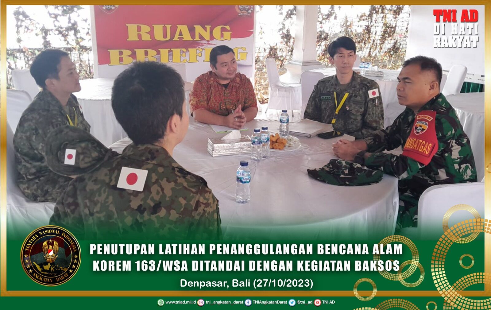 Penutupan Latihan Penanggulangan Bencana Alam Korem 163/WSA Ditandai Dengan Kegiatan Baksos