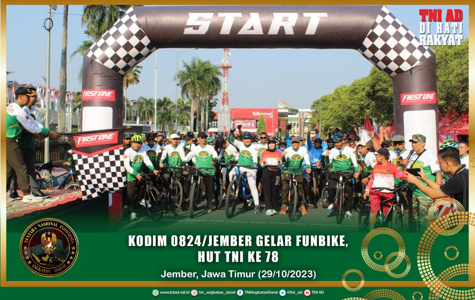 Kodim 0824/Jember Gelar Funbike, HUT TNI Ke 78