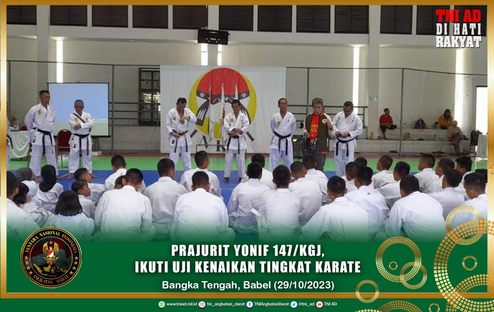 Prajurit Yonif 147/KGJ, Ikuti Uji Kenaikan Tingkat Karate