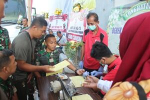 Yonif 501 Kostrad Laksankan Donor Darah di Hari Pahlawan dan HUT Ikatan Dokter Indonesia