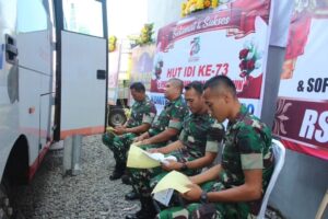 Yonif 501 Kostrad Laksankan Donor Darah di Hari Pahlawan dan HUT Ikatan Dokter Indonesia