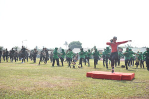 Olahraga Bersama Prajurit dan Persit Yonkav 5/DPC