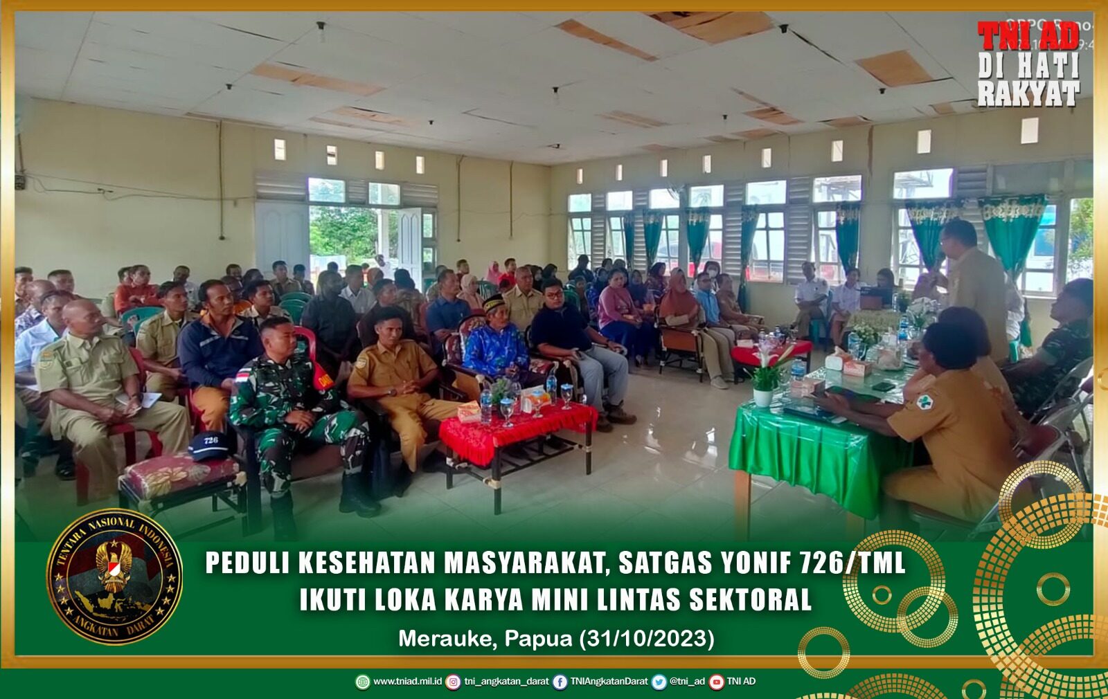 Peduli Kesehatan Masyarakat, Satgas Yonif 726/Tml Ikuti Loka Karya Mini Lintas Sektoral