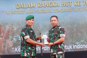 Danrem 012/TU Raih Penghargaan Program Ketahanan pangan Nasional Terfavorit TNI AD