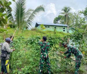 Wujudkan Ketahanan Pangan, Satgas Yonif 122/TS Ajak Masyarakat Kelola Lahan Kosong