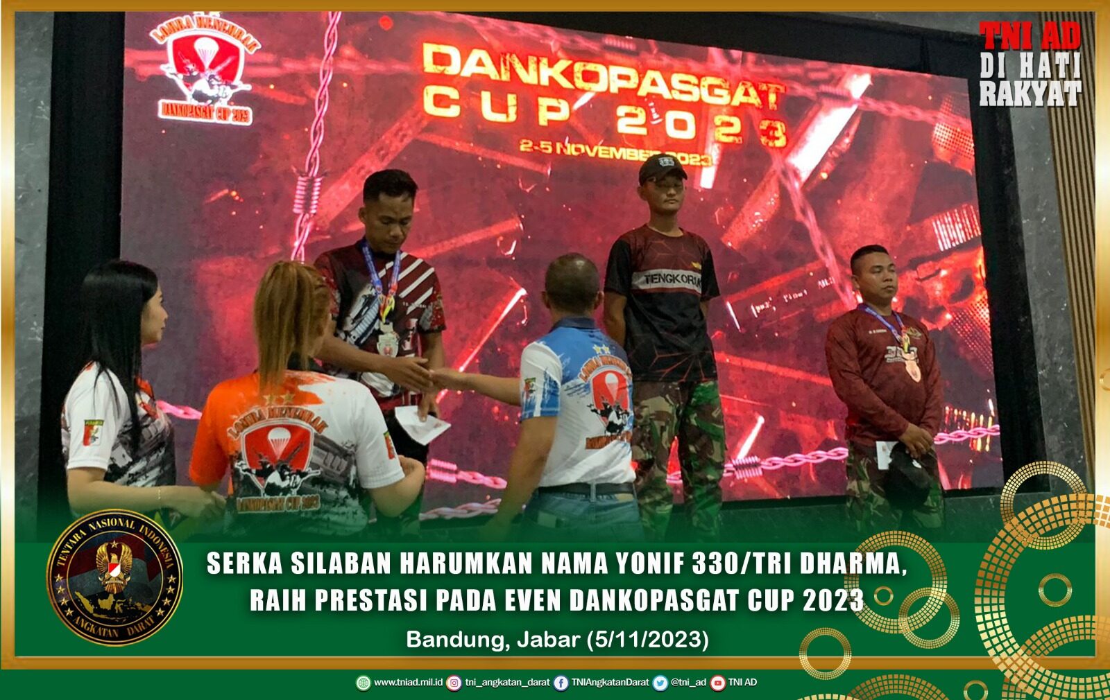 Serka Silaban Harumkan Nama Yonif 330/Tri Dharma, Raih Prestasi pada Even Dankopasgat Cup 2023