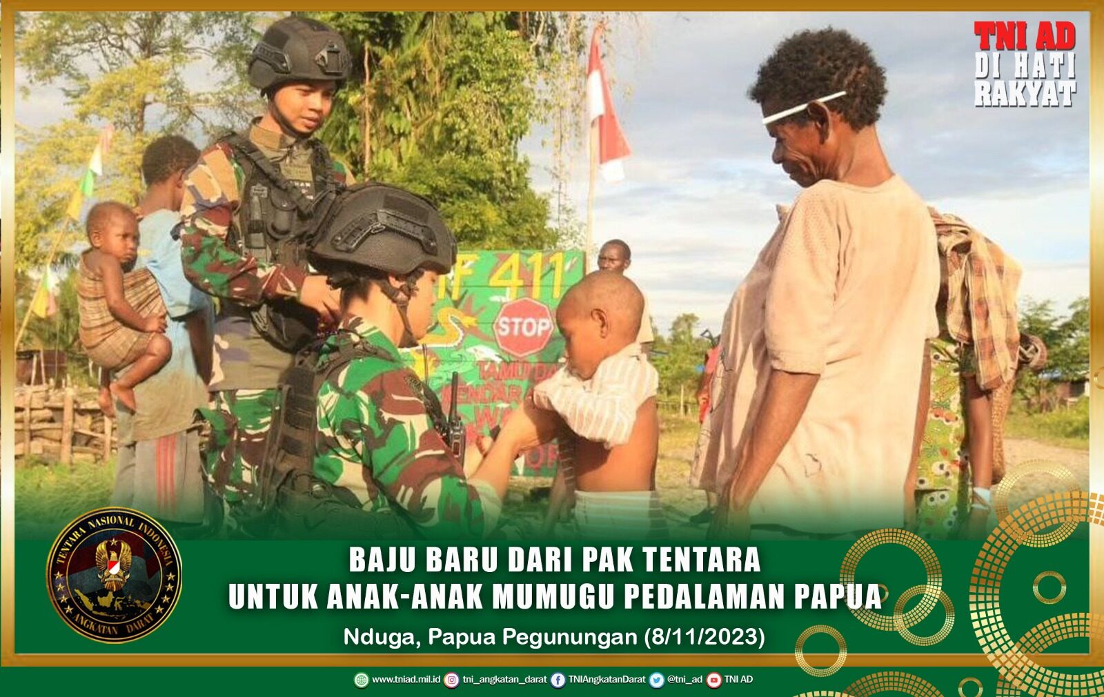 Baju Baru Dari Pak Tentara Untuk Anak-anak Mumugu Pedalaman Papua