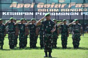 Danrem 142/Tatag pimpin  Apel Gelar Pasukan Pengamanan Pemilu 2024