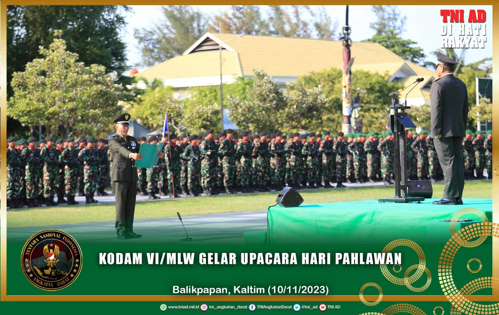 Kodam VI/Mlw Gelar Upacara Hari Pahlawan