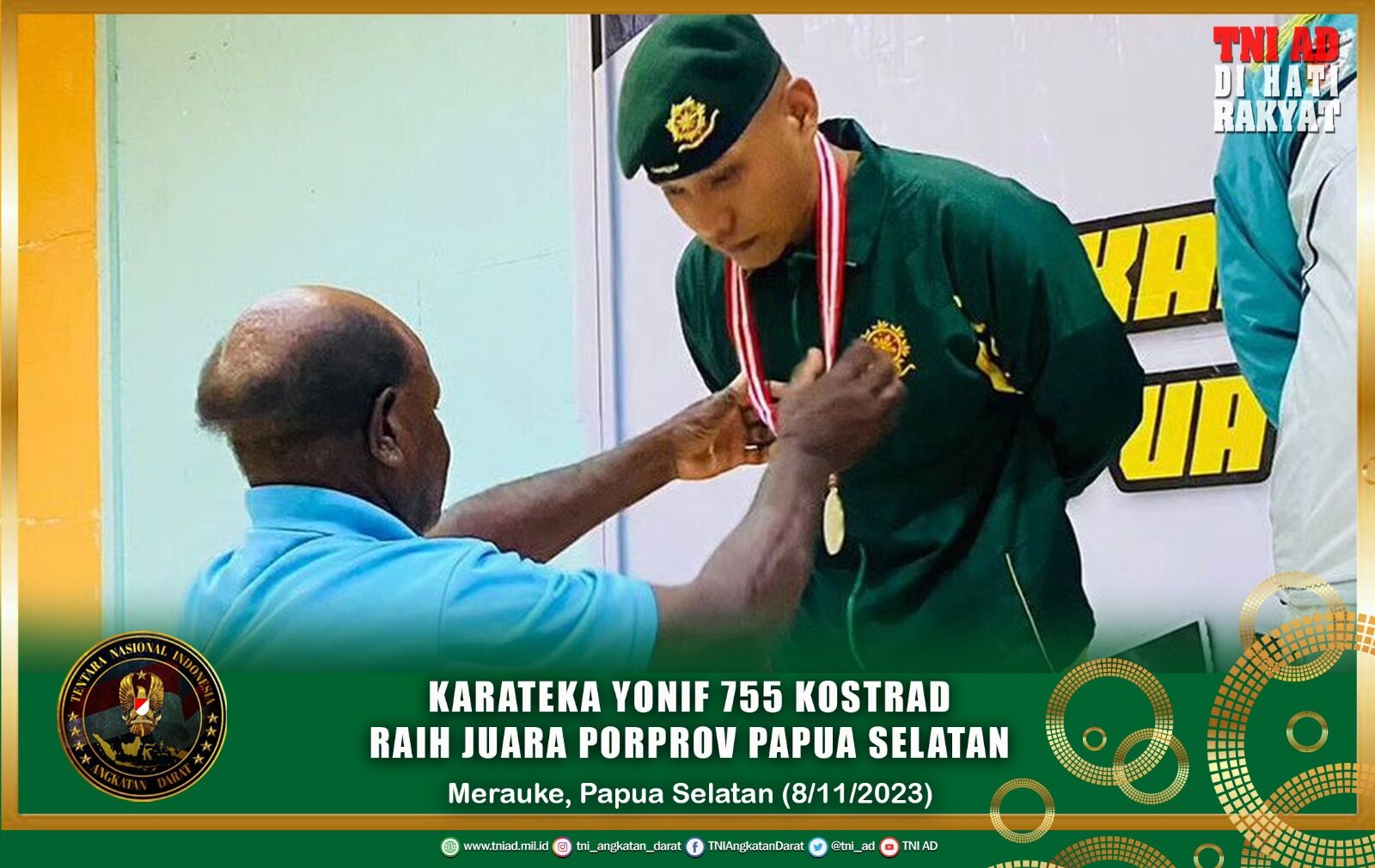 Karateka Yonif 755 Kostrad Raih Juara Porprov Papua Selatan