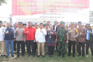 Danrem Gapu Bersama Kapolda Jambi Pimpin Apel Kebangsaan dan Deklarasi Pemilu Damai 2024