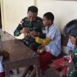 Peringatan Hari Kesehatan Nasional Satgas Yonif 122/TS Berikan Sosialisasi Kesehatan Sekolah Dasar YPPK Epinosa ST Blasius Papua