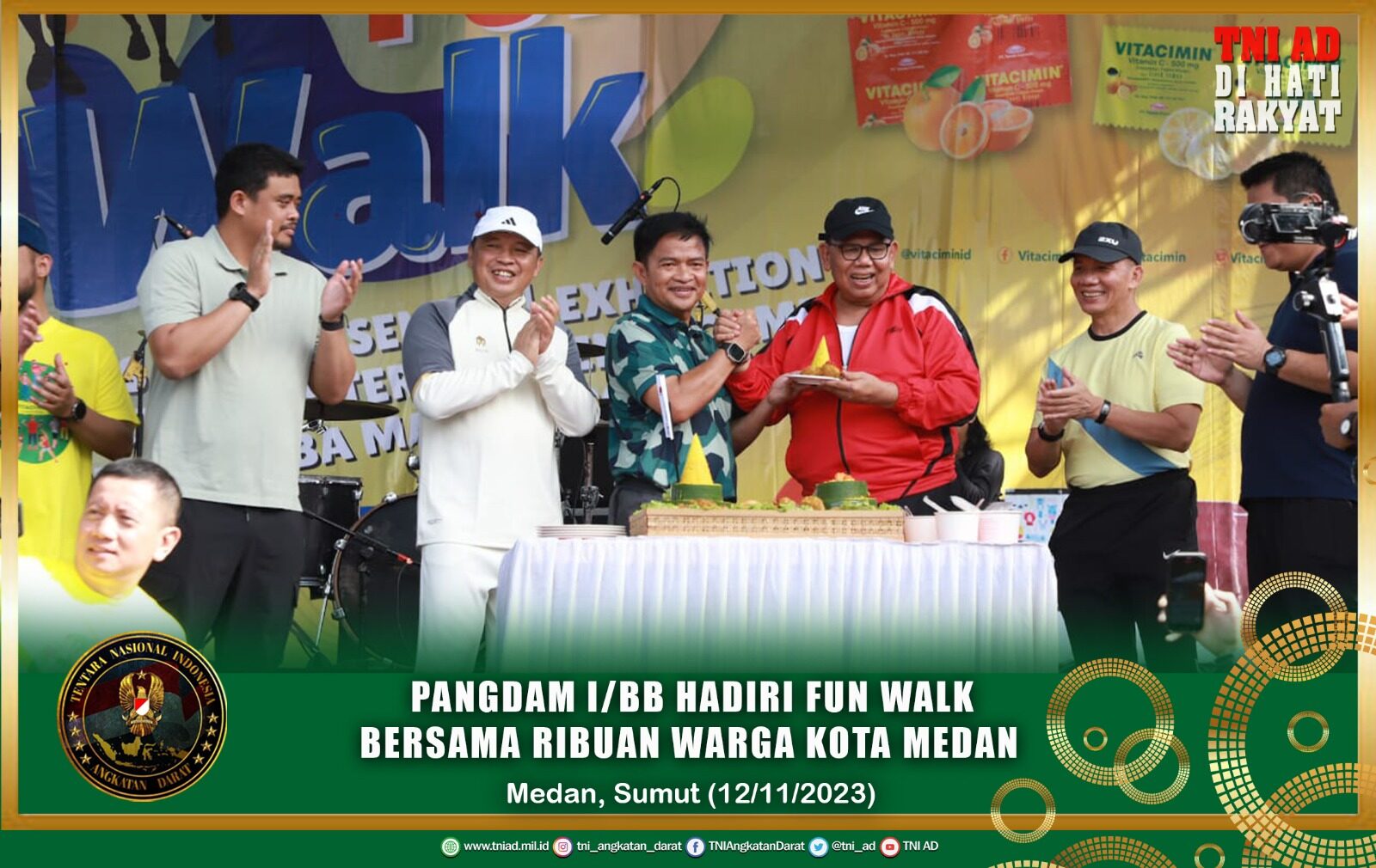 Pangdam I/BB Hadiri Fun Walk Bersama Ribuan Warga Kota Medan