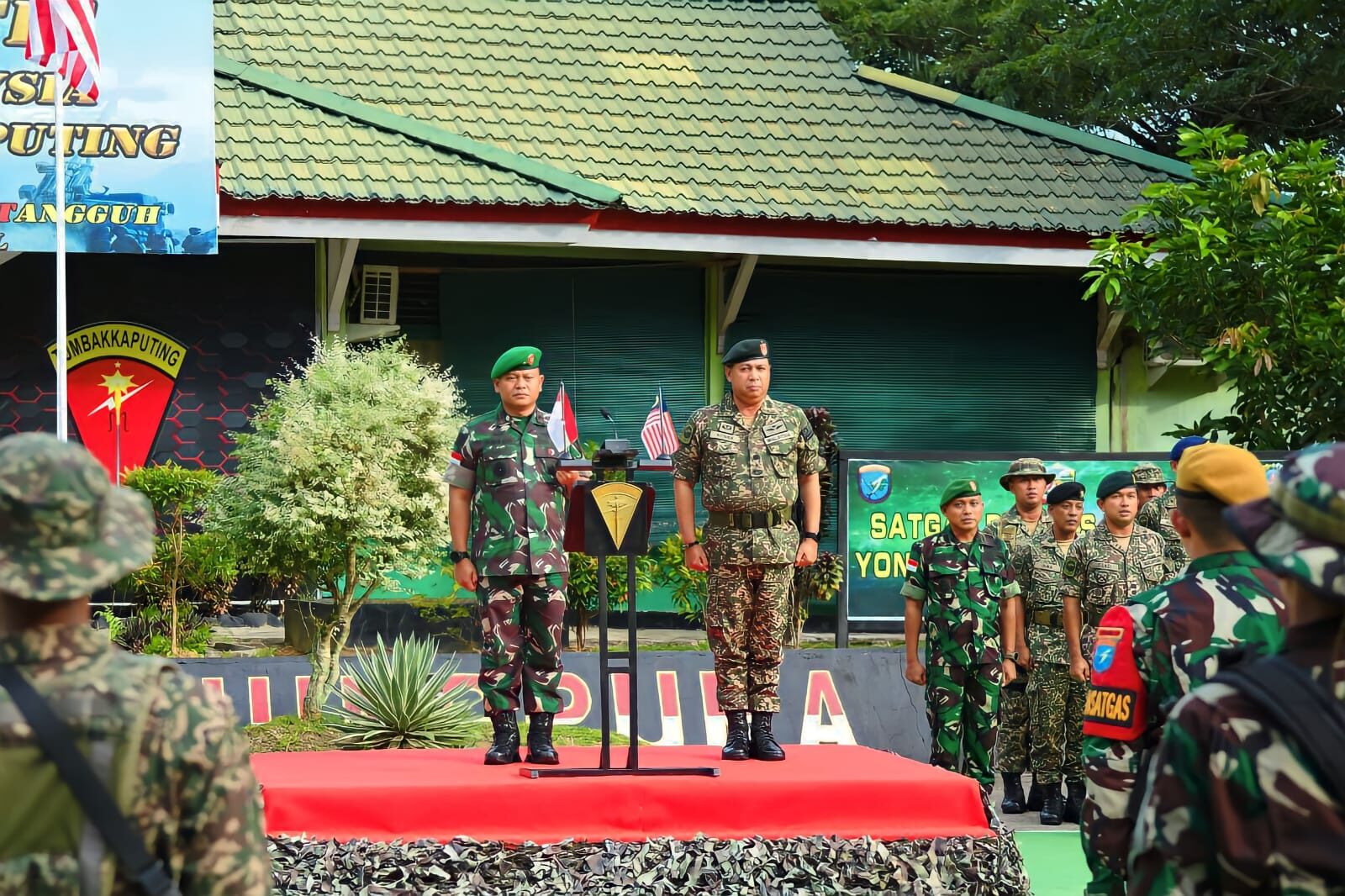 Patroli Terkoordinasi Satgas Yonarmed 16/TK dengan Yon 13 RAMD Resmi Ditutup