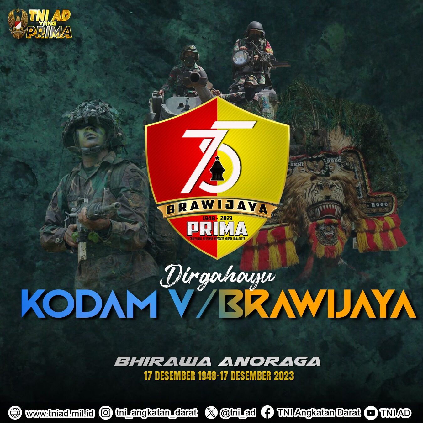 Dirgahayu Kodam V/Brawijaya