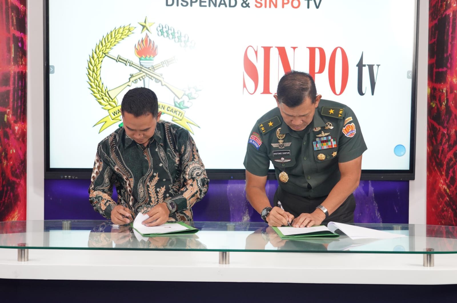 Tingkatkan Publikasi TNI AD, Dispenad Gandeng Sinpo TV