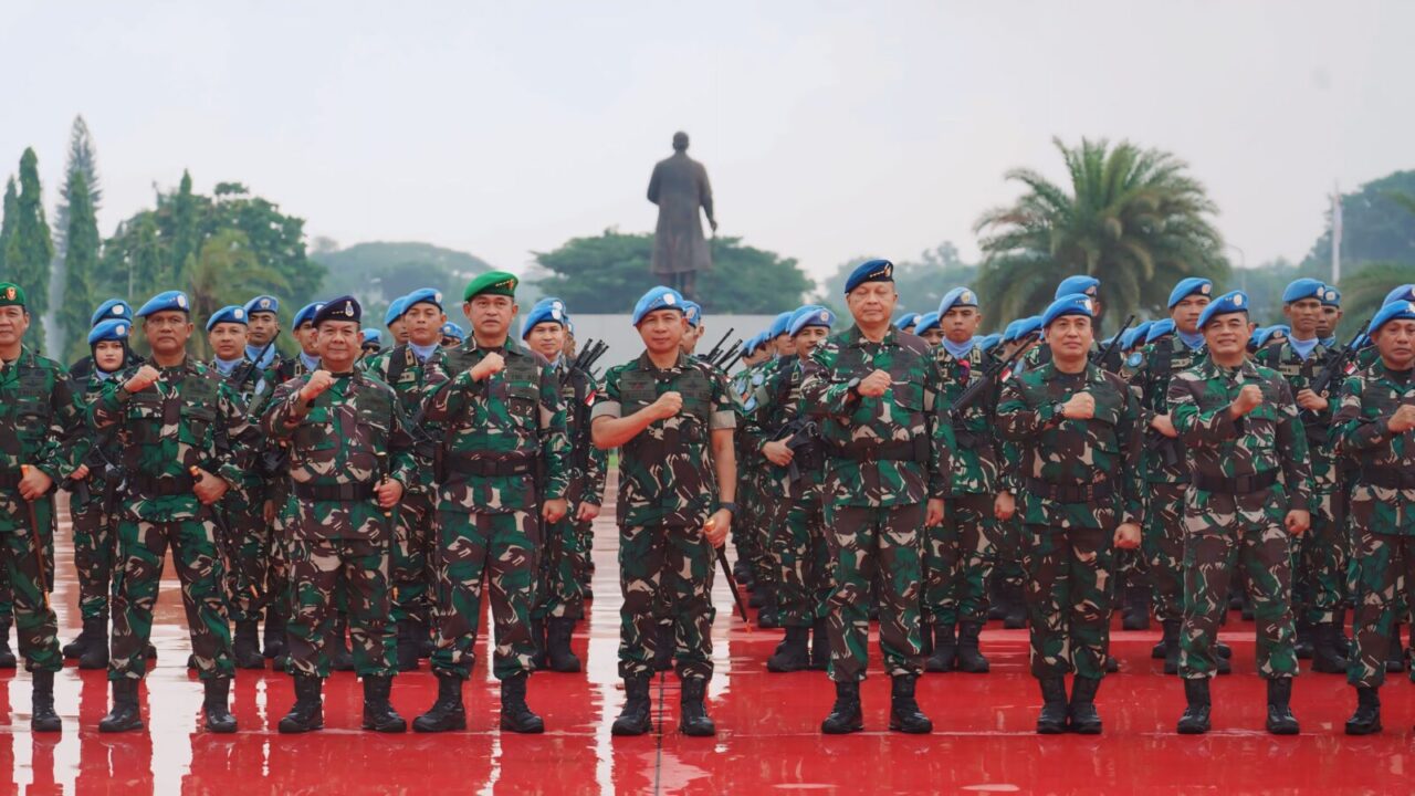 Kasad Dampingi Panglima TNI terima Kontingen Garuda XXIII-Q/Unifil Purna Tugas