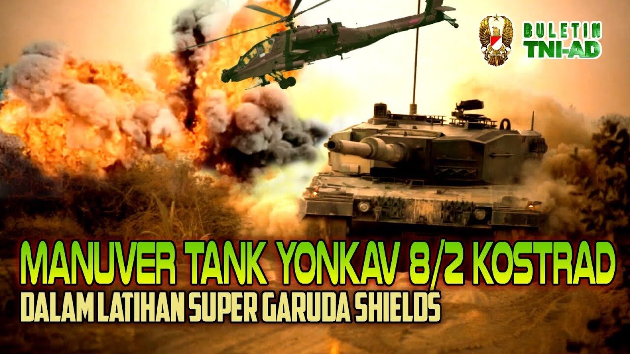 Manuver Tank Yonkav 8/2 Kostrad dalam Latihan Super Garuda Shield | BULETIN TNI AD
